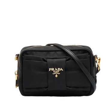 Prada Prada Ribbon Crossbody Shoulder Bag Black N… - image 1