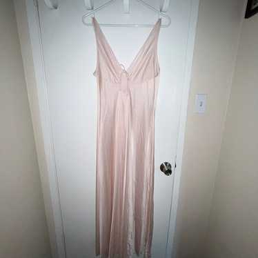 Olga Bodysilk Nightgown Blush Pink 1969 USA Made Unworn Size Large 