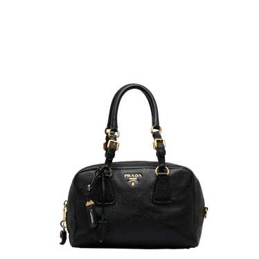 Prada Prada Vitello Dino Gold Hardware Handbag Min