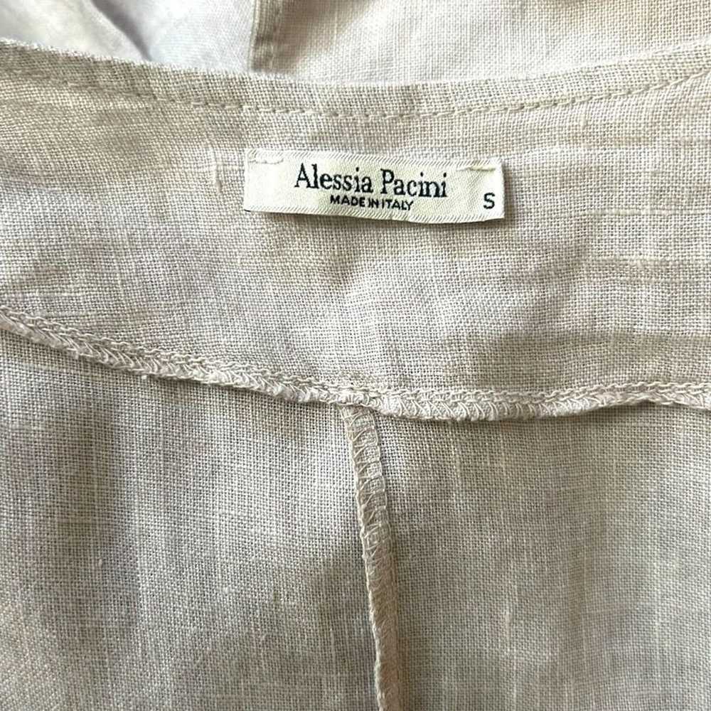Non Trouve Alessia Pacini Linen Jacket Beige Smal… - image 4