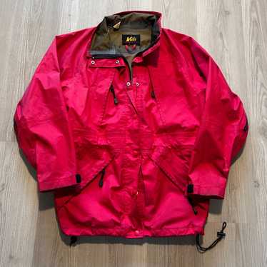 Men’s Vintage REI Red Gore-Tex Zip Up Shell Parka… - image 1