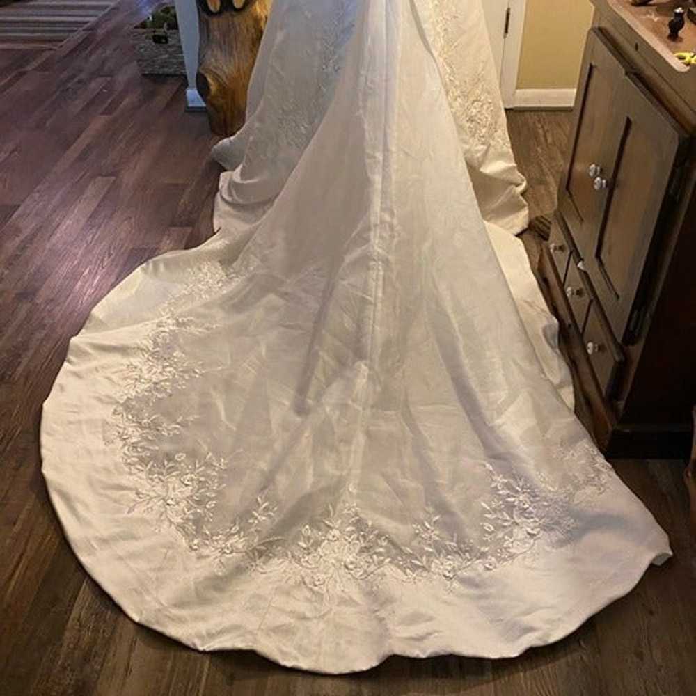 Ilissa White Wedding Dress by Demetrios Size 10 - image 4