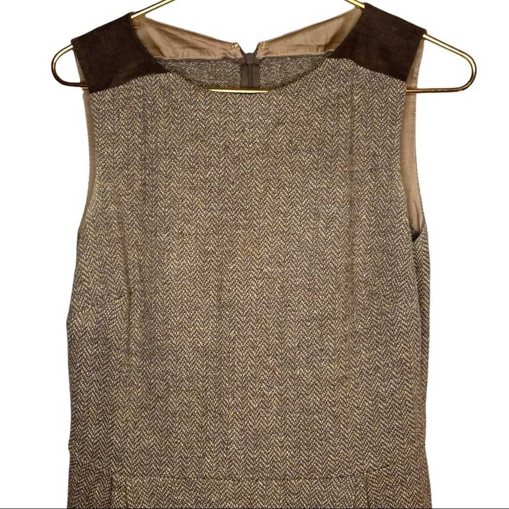 St. John Collection Dress Tweed Brown Size 8 - image 4
