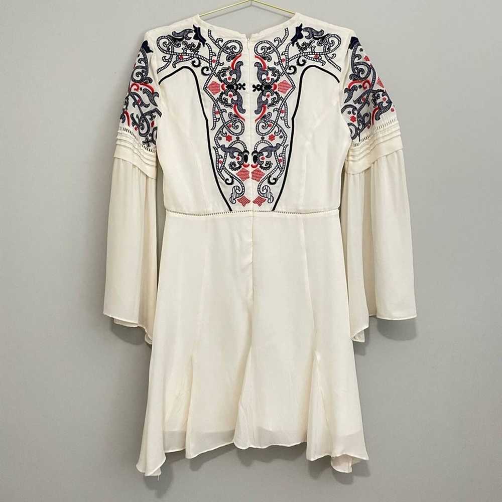 Parker Milly Embroidered Silk Long Sleeve Dress - image 6
