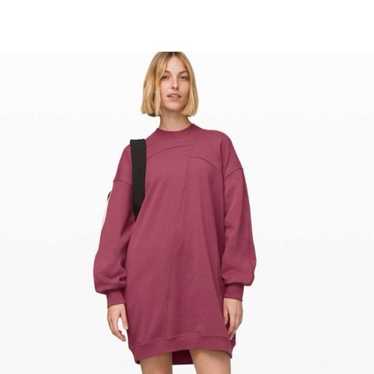 Lululemon Broken Beats Sweater Dress Plumful size… - image 1
