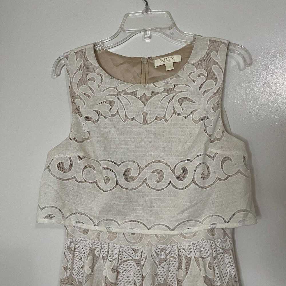 ERIN FETHERSTON ivory lace sleeveless Maxi dress … - image 3