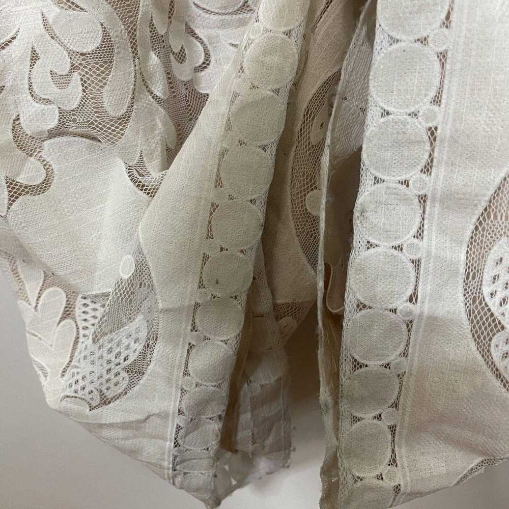 ERIN FETHERSTON ivory lace sleeveless Maxi dress … - image 5