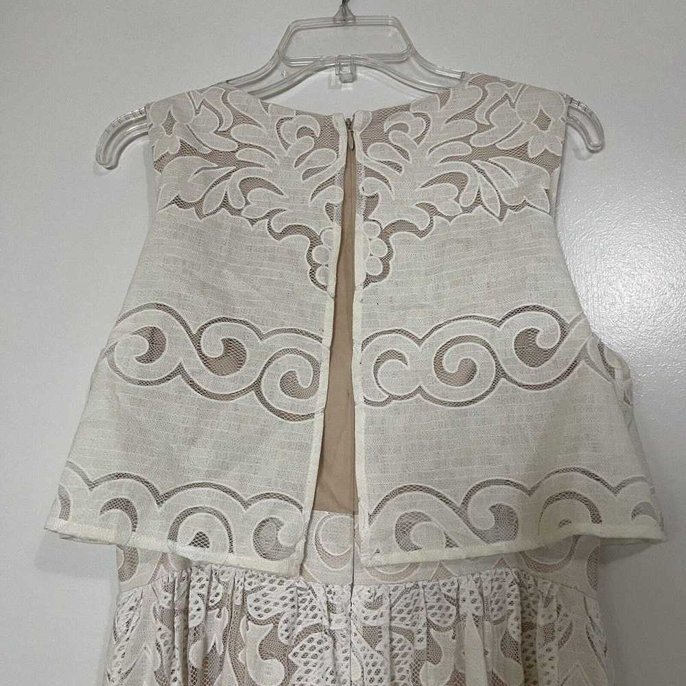 ERIN FETHERSTON ivory lace sleeveless Maxi dress … - image 7