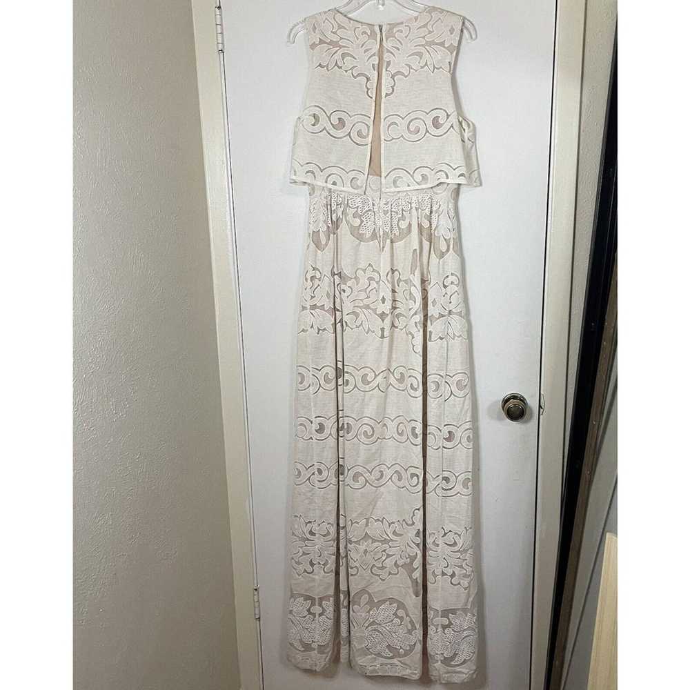 ERIN FETHERSTON ivory lace sleeveless Maxi dress … - image 8