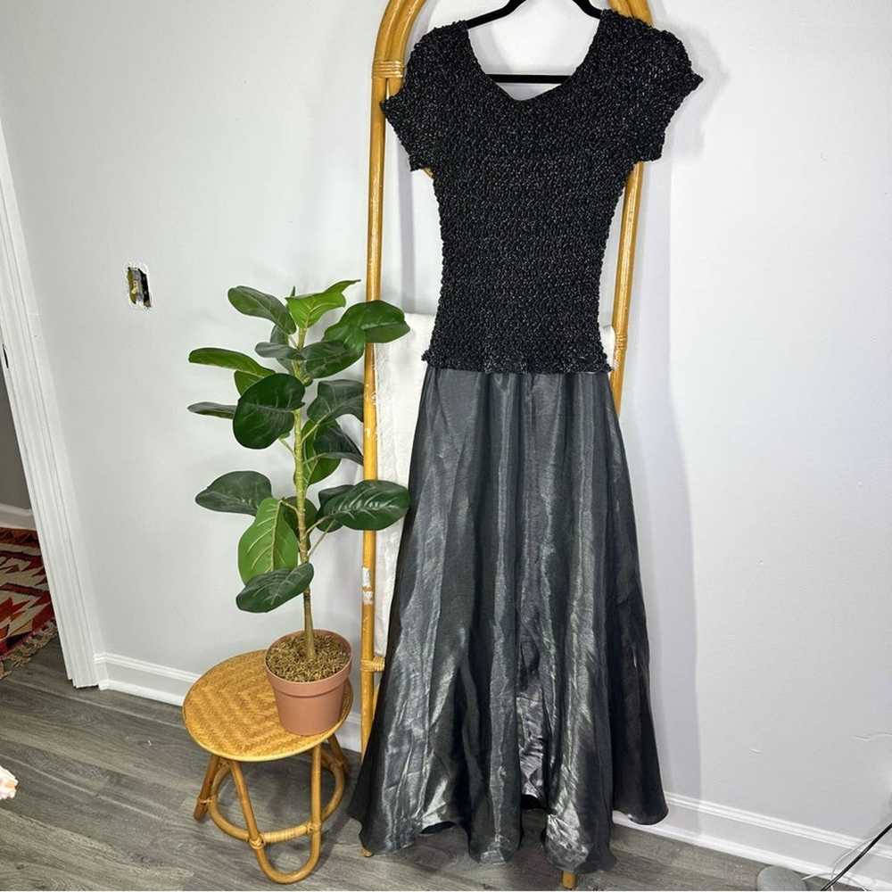 JS Collections Black and Grey Maxi Gown sz 10 - image 1