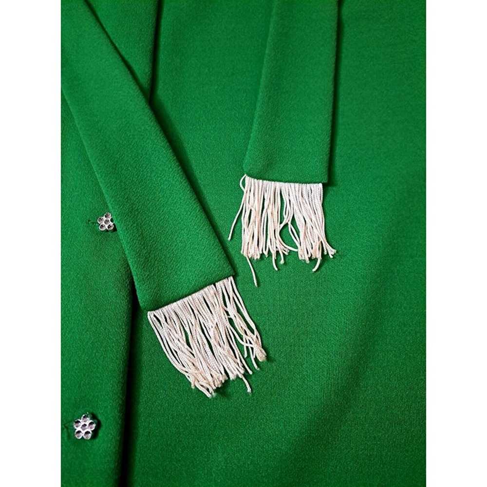 Womens Vintage Maxi Dress Polyester Green W Belt … - image 3