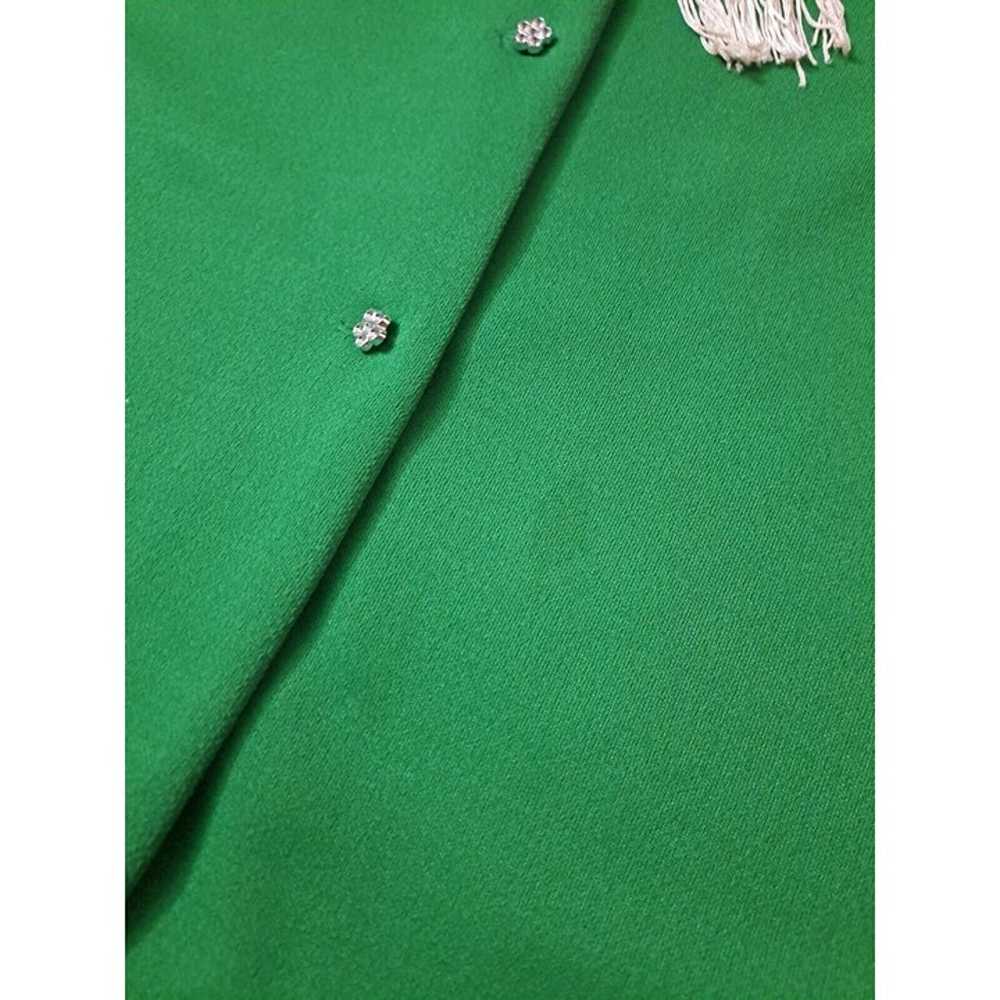 Womens Vintage Maxi Dress Polyester Green W Belt … - image 6