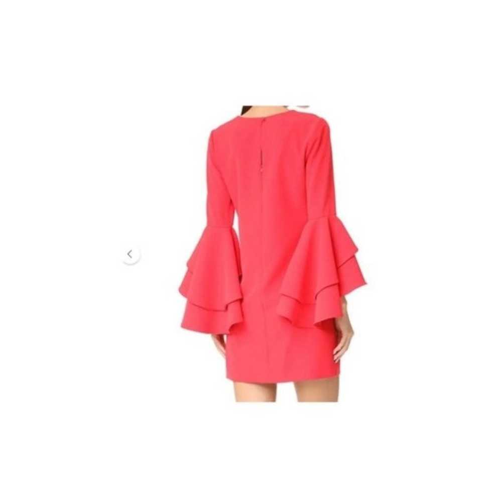 Milly Women's Red Ruffle Bell Sleeve Mini Dress S… - image 9