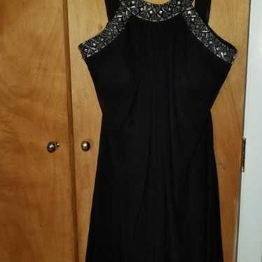 JS Boutique black beaded dress Size 14 Like New - image 1