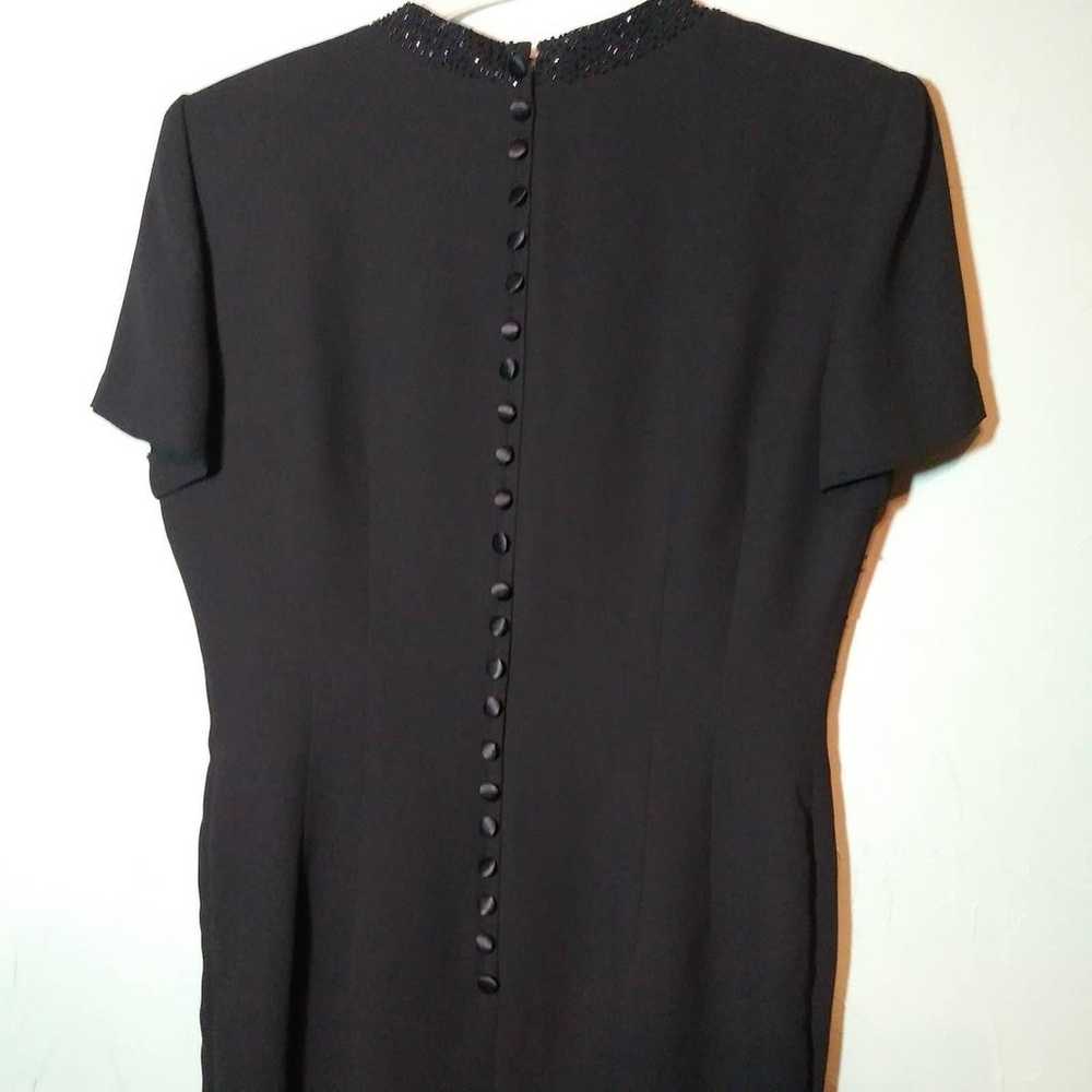 Donna Morgan Black Dress/ Beaded Accents - image 7