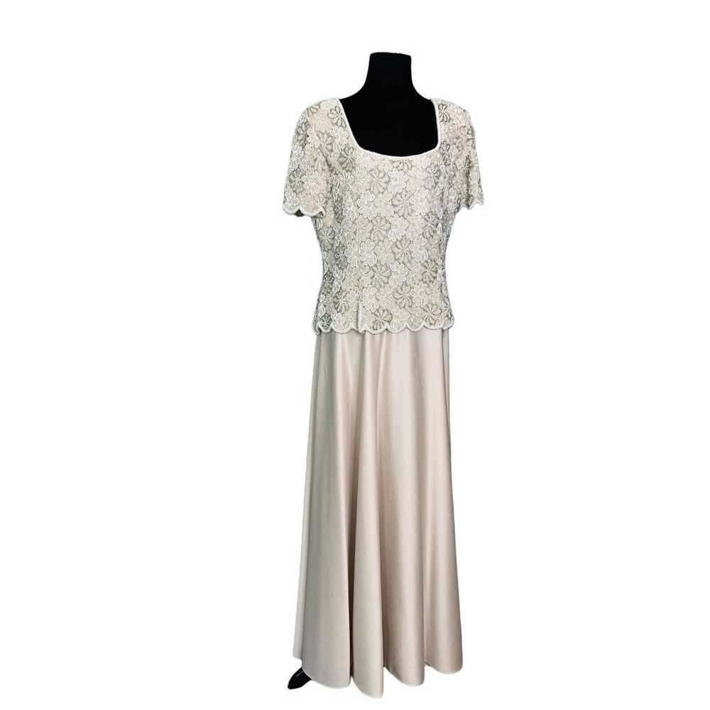 Sténay beaded champagne ivory party formal gown d… - image 11