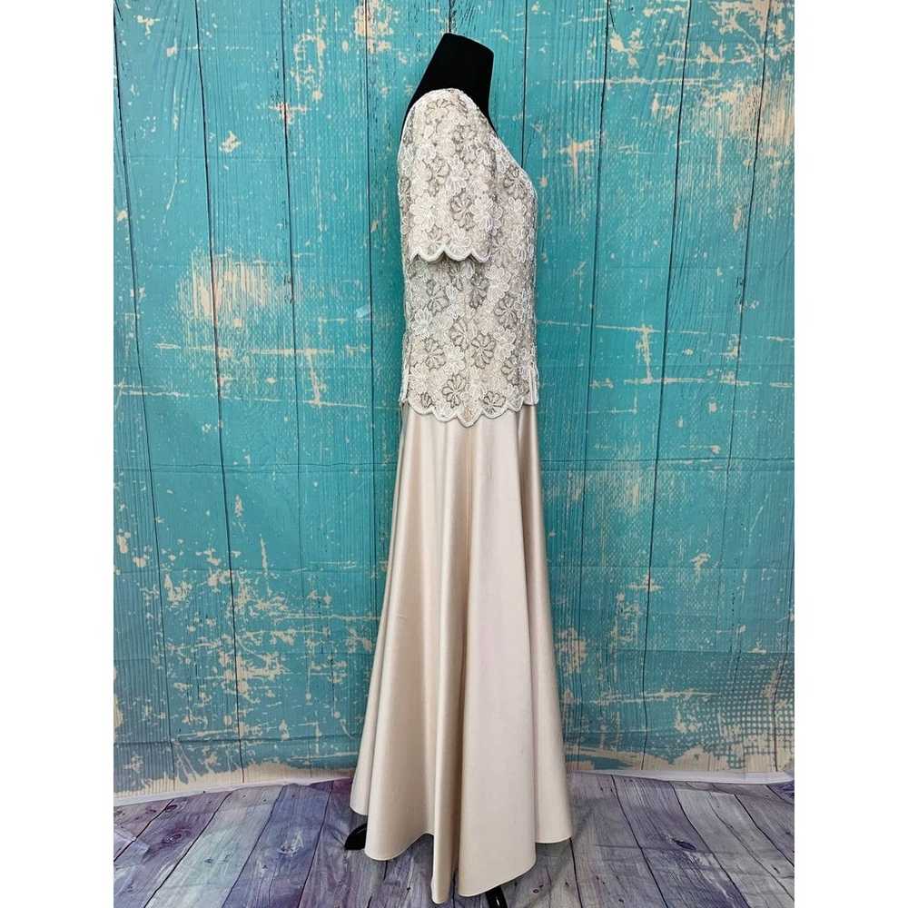 Sténay beaded champagne ivory party formal gown d… - image 2