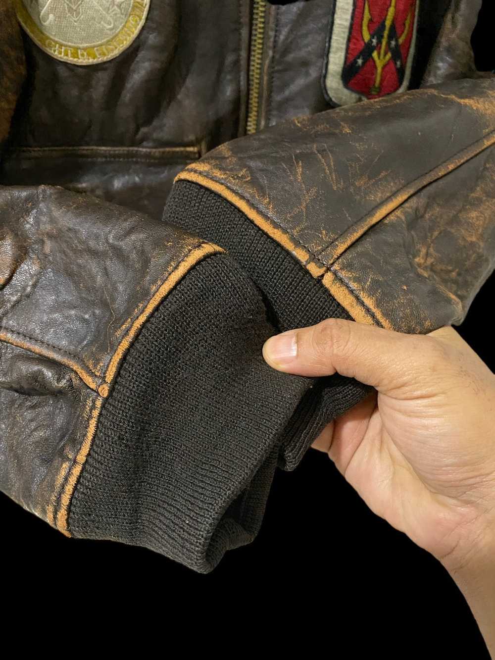Avirex × Leather Jacket × Vintage Vintage Avirex … - image 11