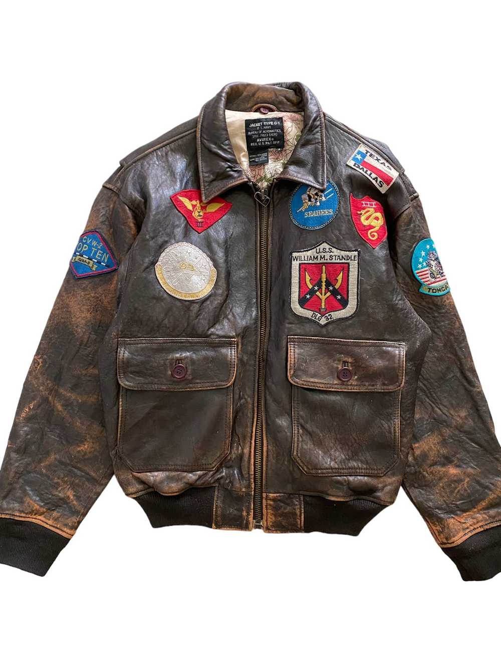 Avirex × Leather Jacket × Vintage Vintage Avirex … - image 3