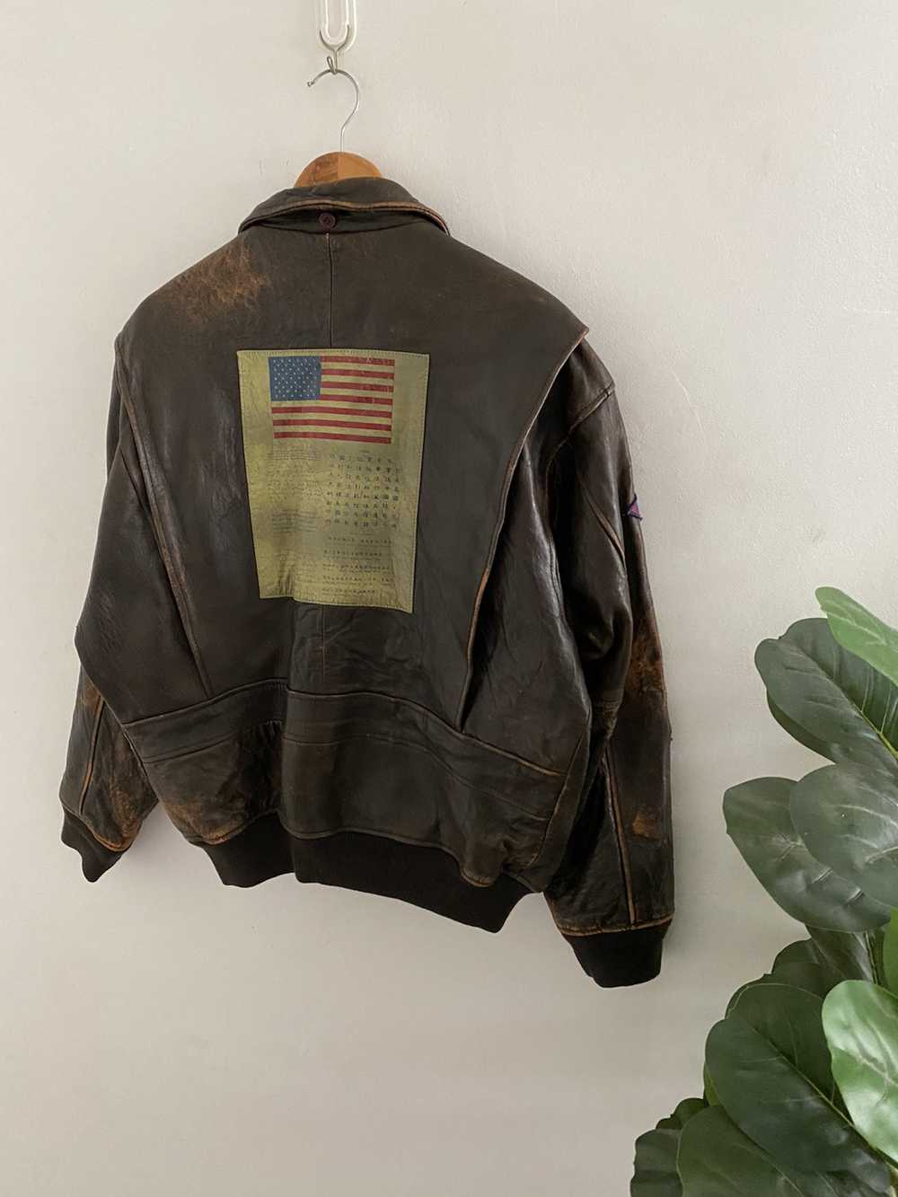 Avirex × Leather Jacket × Vintage Vintage Avirex … - image 5