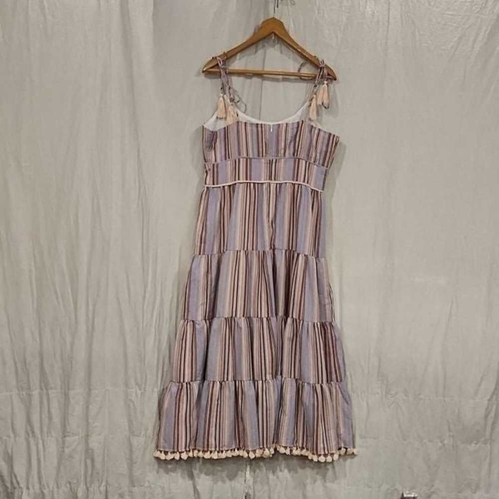 Allison NY Stripe Tie-shoulder Tiered Dress In Li… - image 4