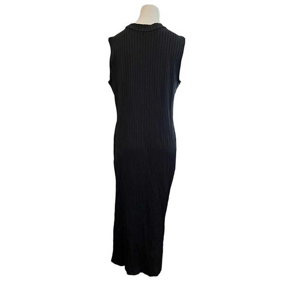 AYR XL Black Sleeveless Maxi Dress Ribbed High Ne… - image 4