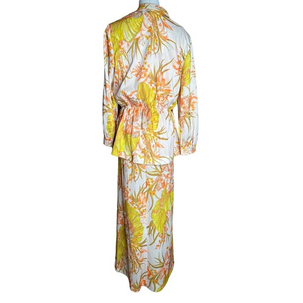 Vintage 70s 2 Piece Maxi Dress and Jacket Womens … - image 7