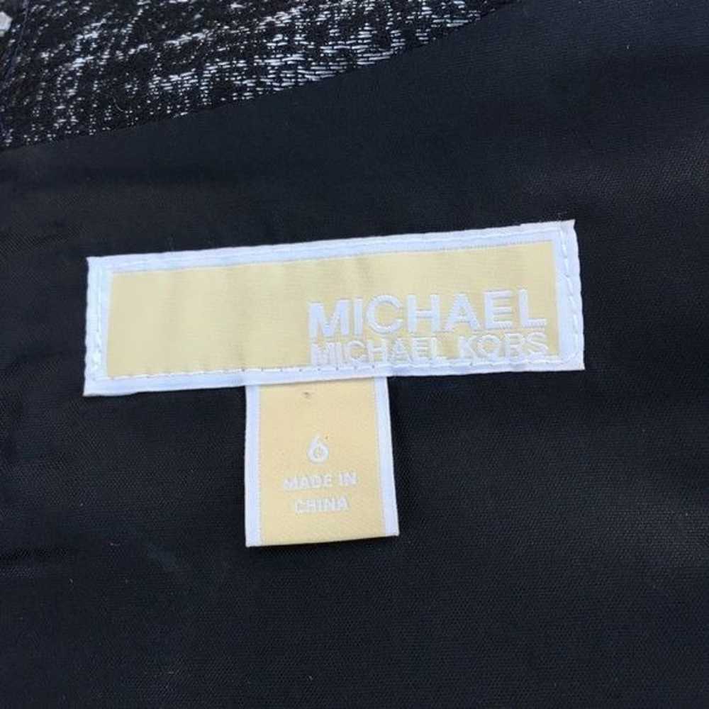 $200 Michael Kors Faux Leather Black Gray Dress 6 - image 6