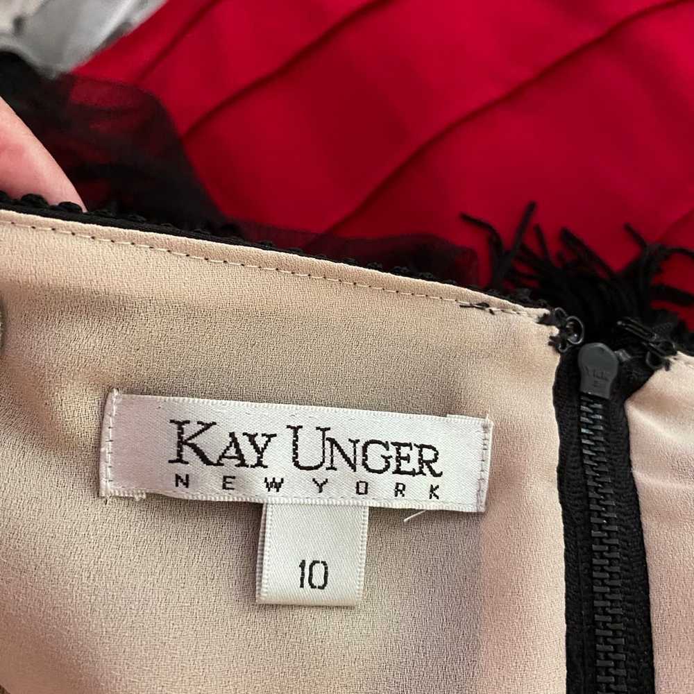 Kay Unger black fringe dress - image 5