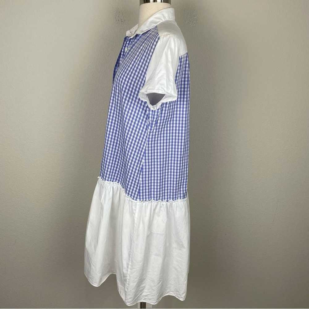 Hadleigh's Blue White Gingham Short Sleeve Tunic … - image 4