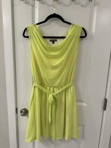 Express Apple Green/Fluorescent Yellow Dress | Exp