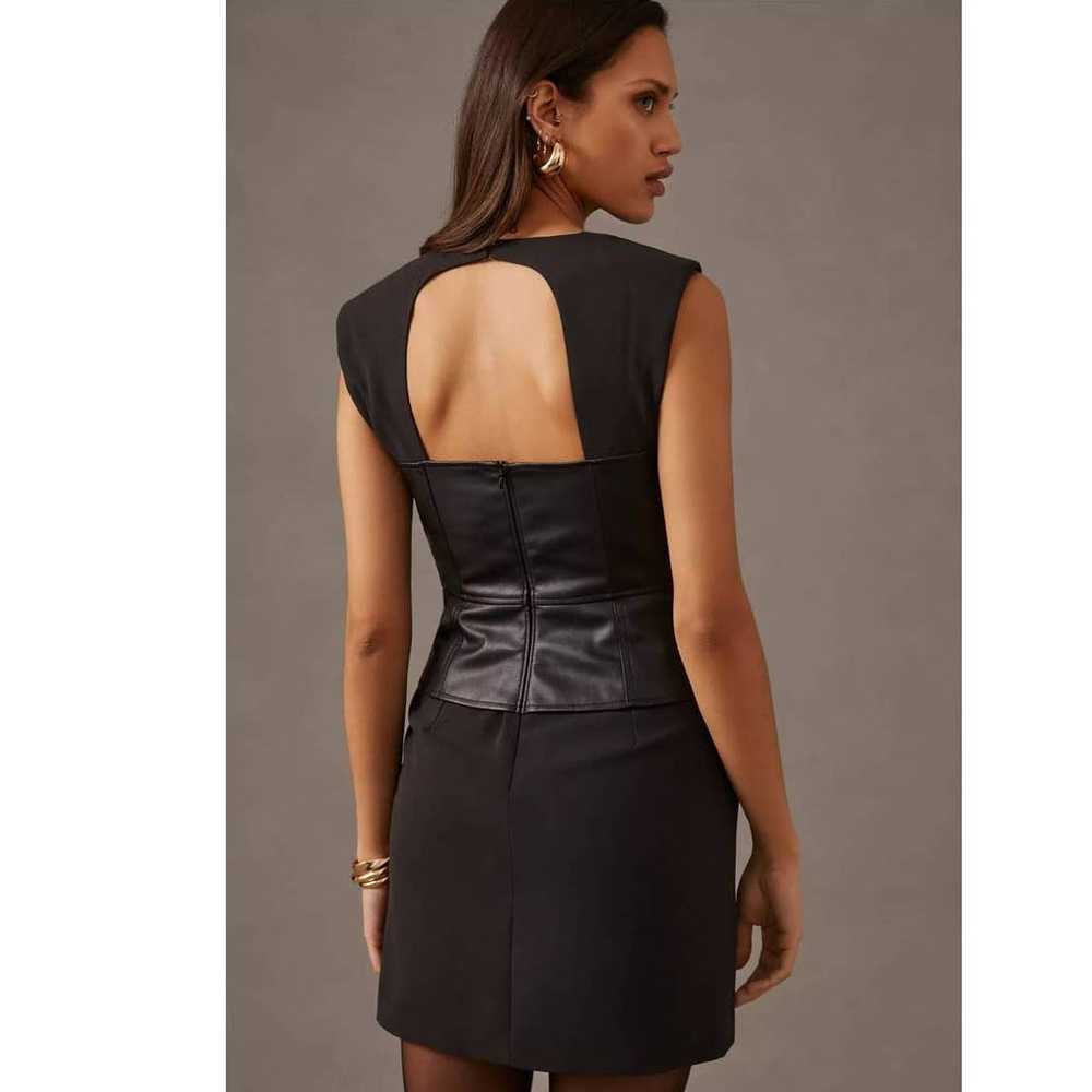 New Anthropologie Maeve Faux Leather Corset Dress… - image 3