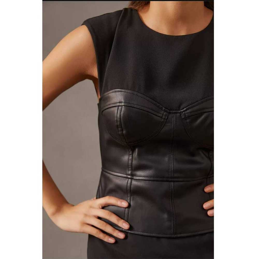 New Anthropologie Maeve Faux Leather Corset Dress… - image 4