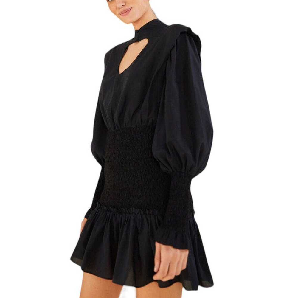 Farm Rio Heart Neckline Mini Dress Size XS Black … - image 3