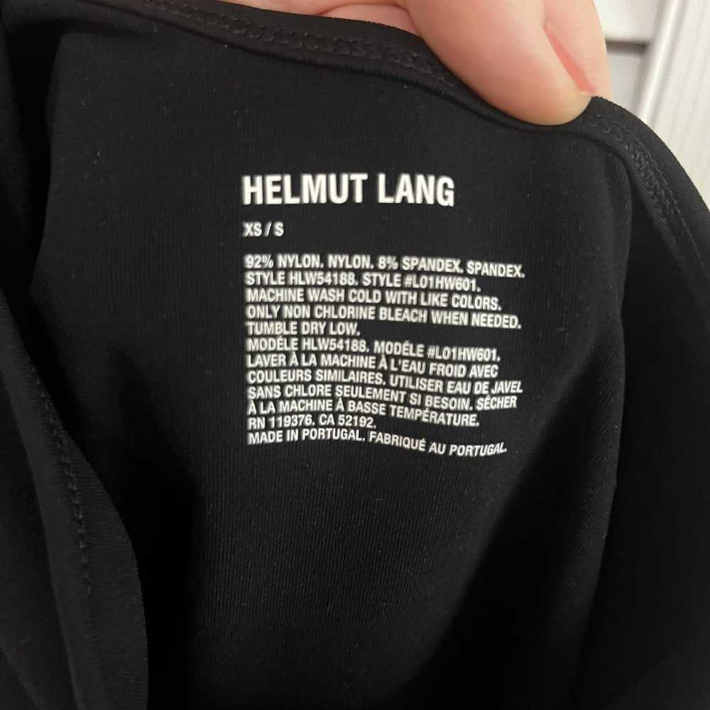 Helmut Lang Black Cut Out One Shoulder Long Sleev… - image 5