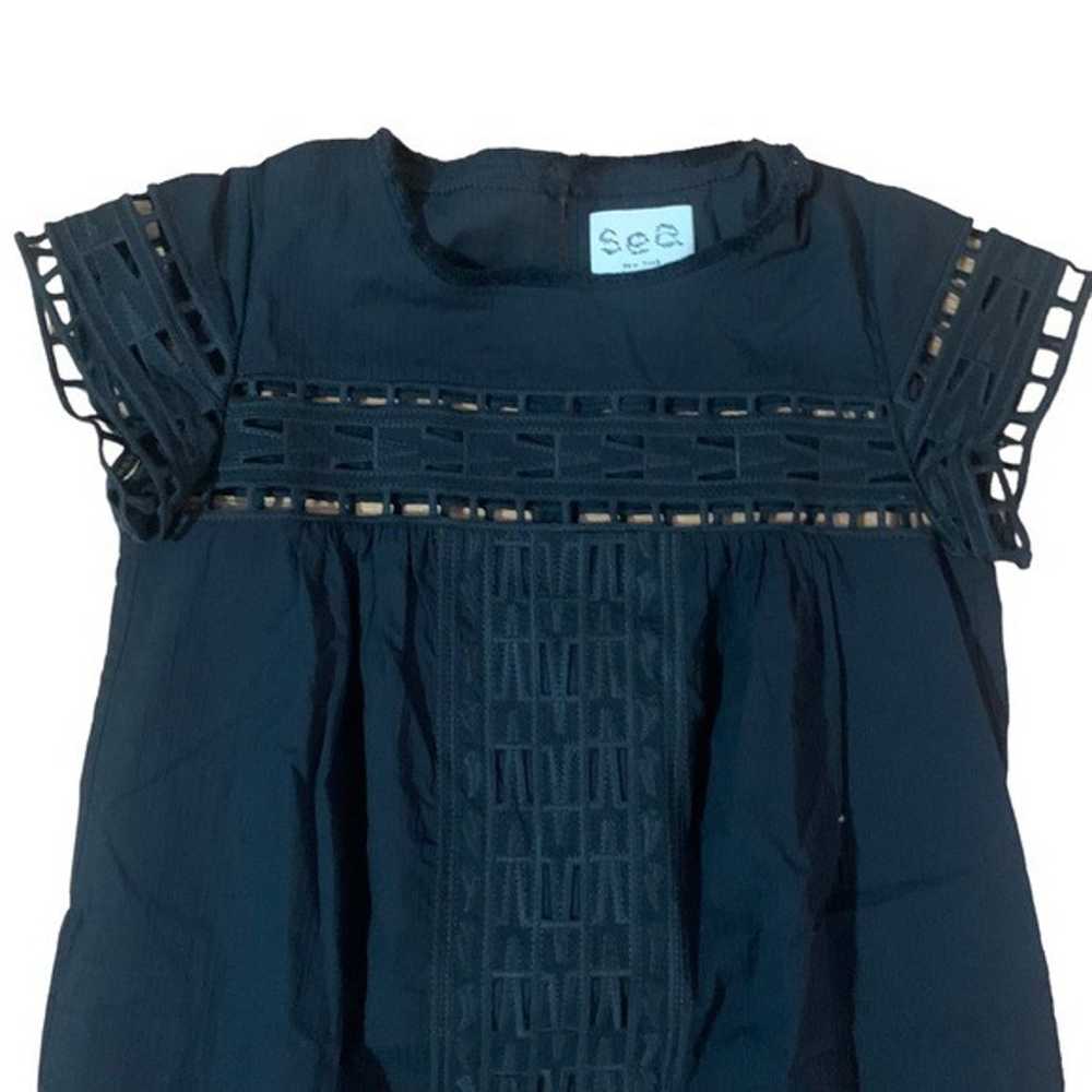Sea New York Black Embroidered Dress | Size 2 - image 2