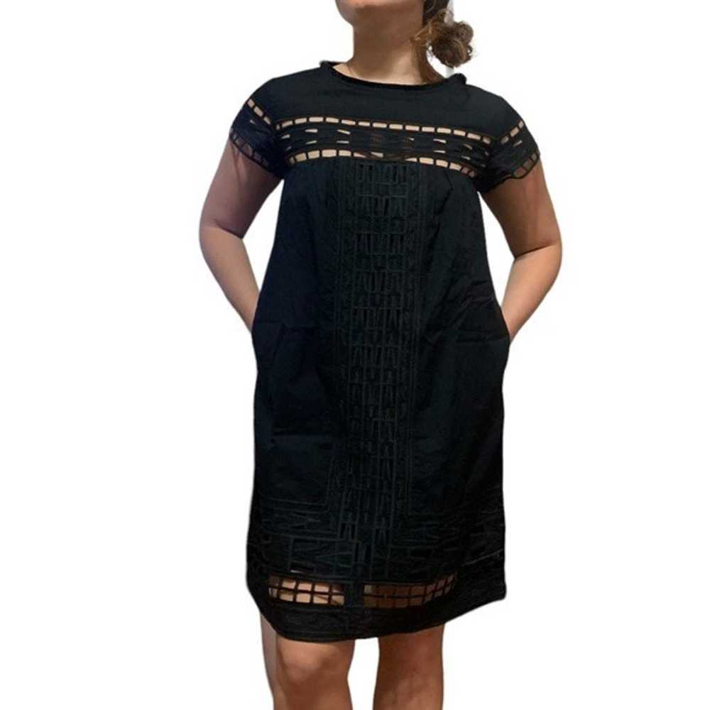 Sea New York Black Embroidered Dress | Size 2 - image 3
