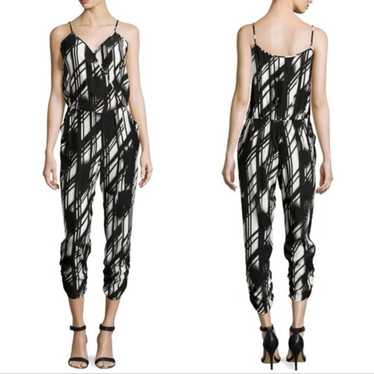 ❤️ Parker Black White Pattern Silk Jumpsuit - image 1