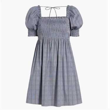 Athena Nap Dress In Iris Tartan - Gem