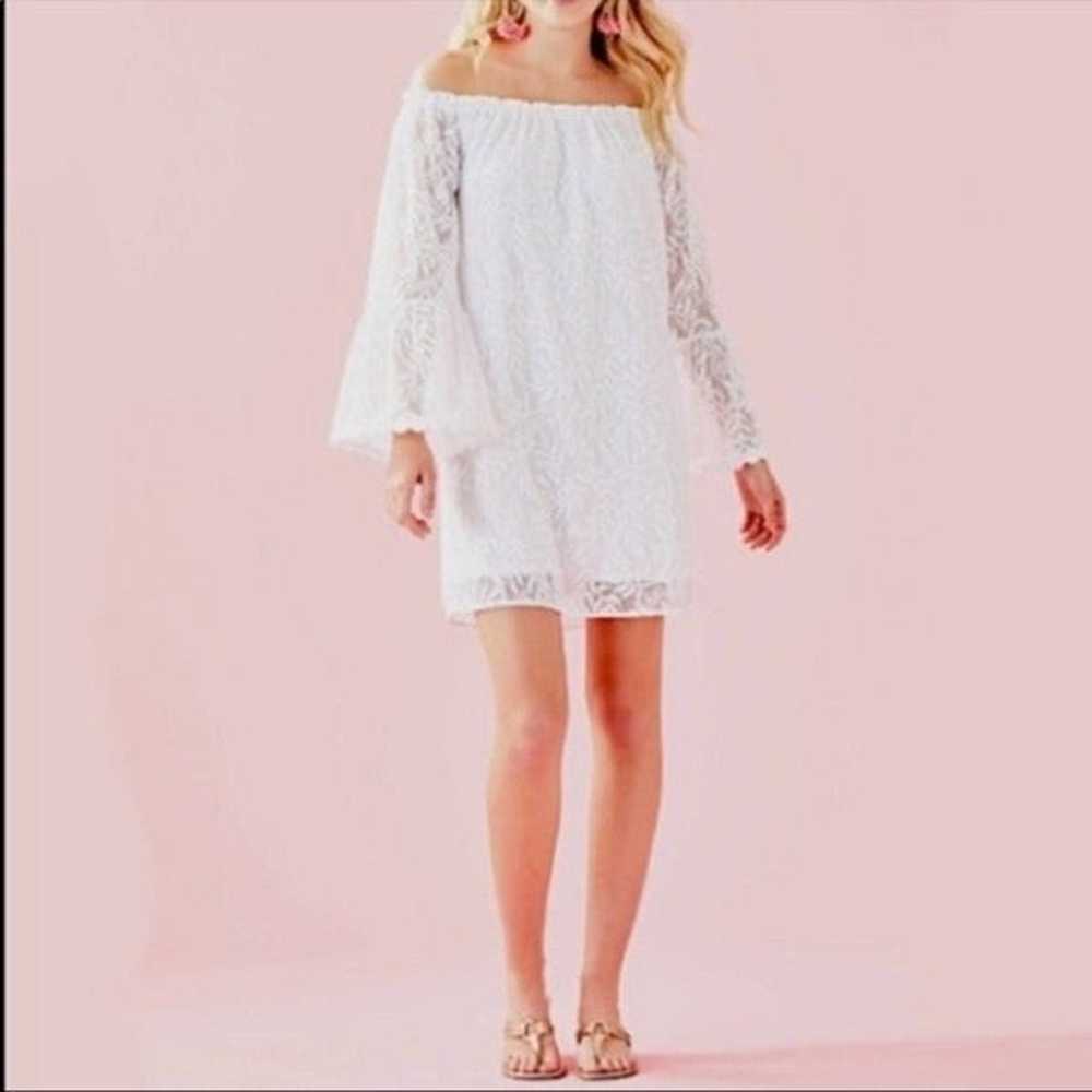 Lilly Pulitzer White Off Shoulders Dress - image 2