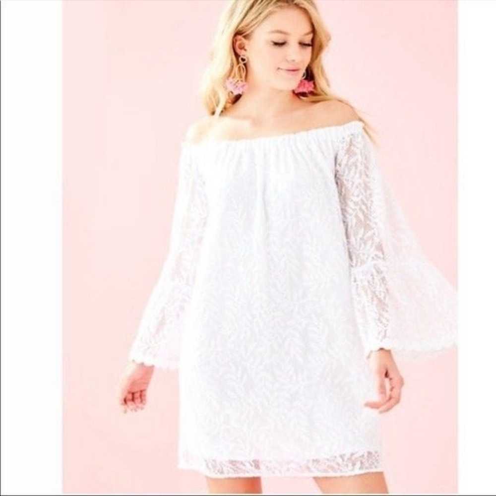 Lilly Pulitzer White Off Shoulders Dress - image 3