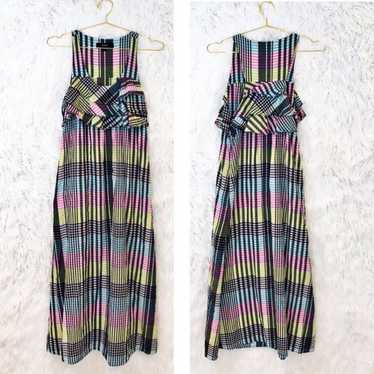 Suno plaid cotton maxi dress - image 1