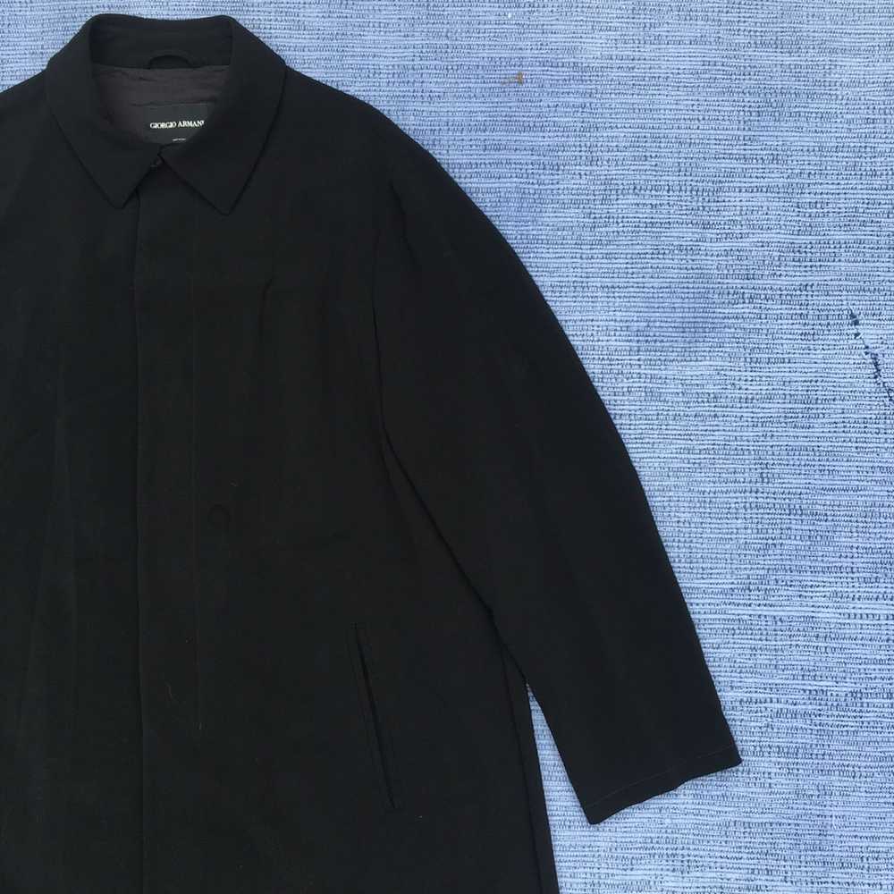 Giorgio Armani black overcoat - image 8