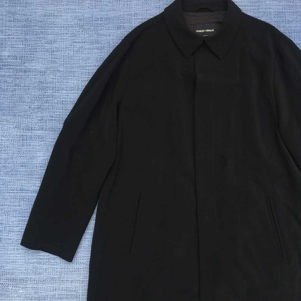Giorgio Armani black overcoat - image 9