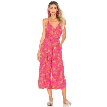 Free People Hot Tropics Jumpsuit in Pink Combo Si… - image 1