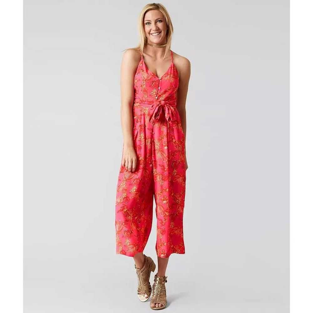 Free People Hot Tropics Jumpsuit in Pink Combo Si… - image 6