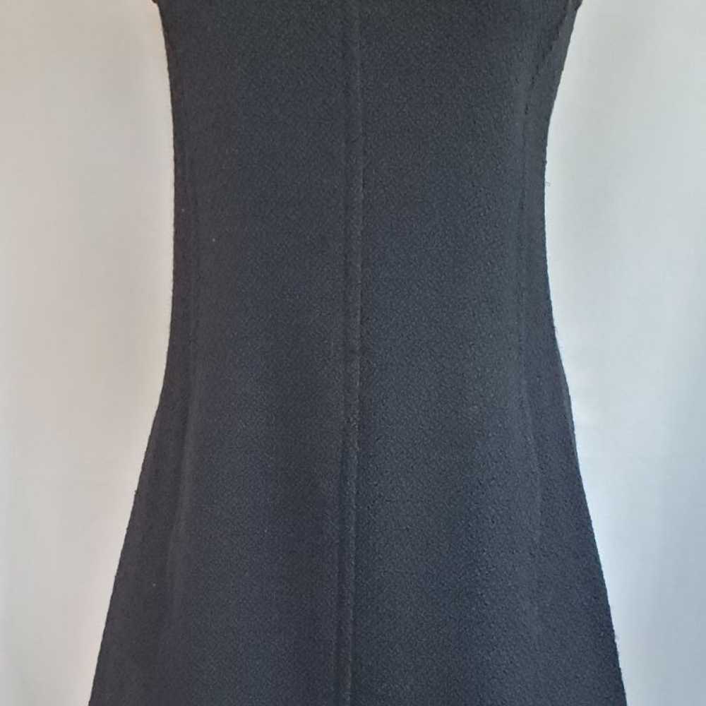 Theory Black Textured Wool Dress Size 0 - image 1