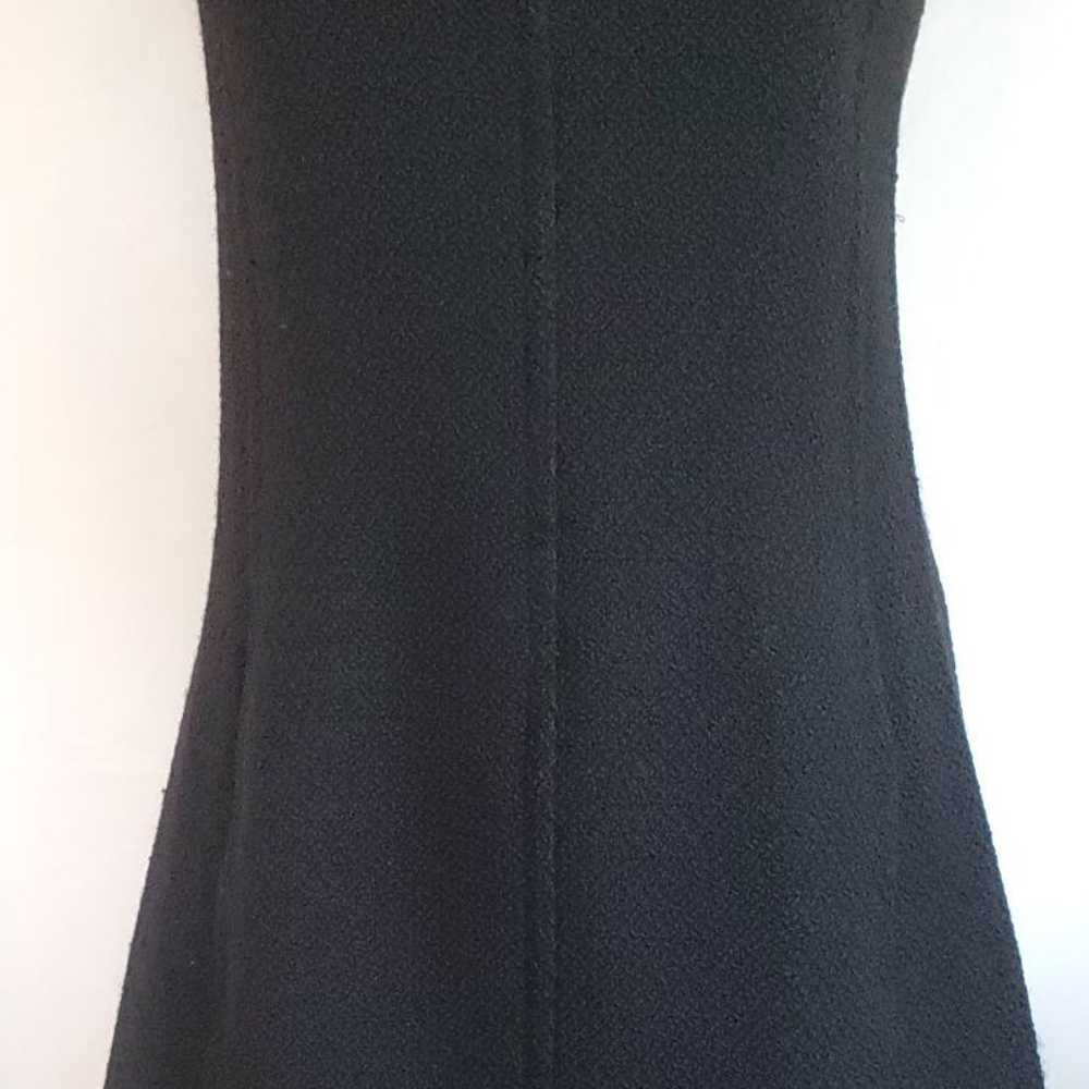 Theory Black Textured Wool Dress Size 0 - image 3