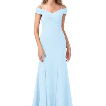 Azazie - Lecia Dress Sky Blue