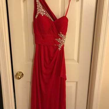 Prom Dress - red one shoulder